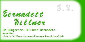 bernadett willner business card
